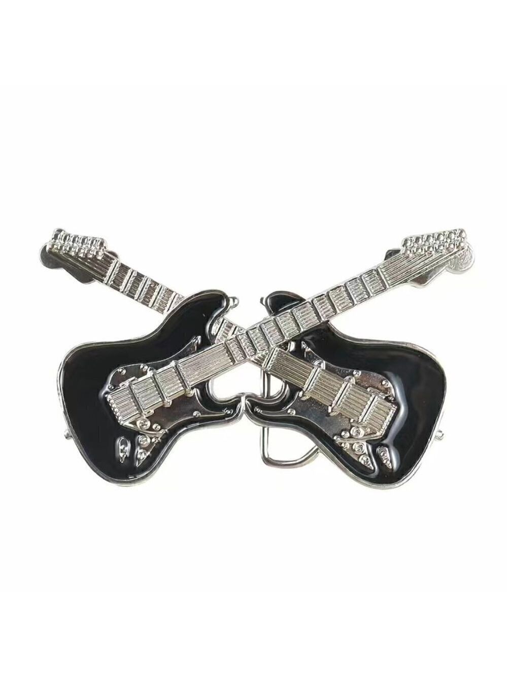 Double Guitar Rocker Belt Buckle - Picture 4 of 8